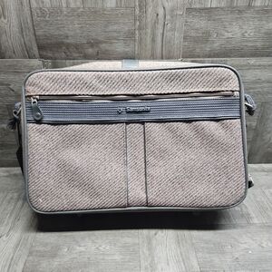 Samsonite Silhouette 4 Tweed Carry On Bag/Travel Luggage VTG 1987